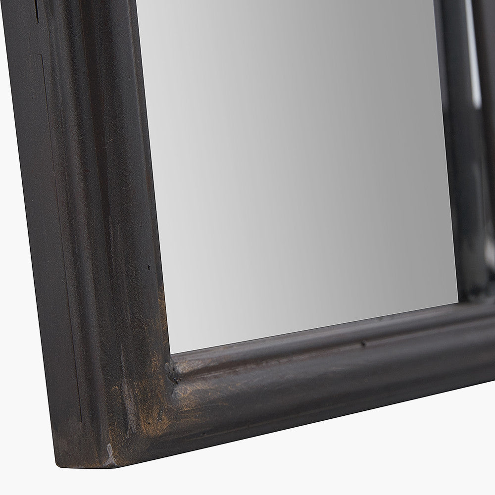 Antique Bronze Metal Floor Leaner Mirror - CLEARANCE